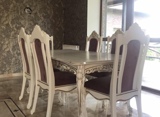 Комплект Італія: стіл і 6 стільців (покриття кольором)