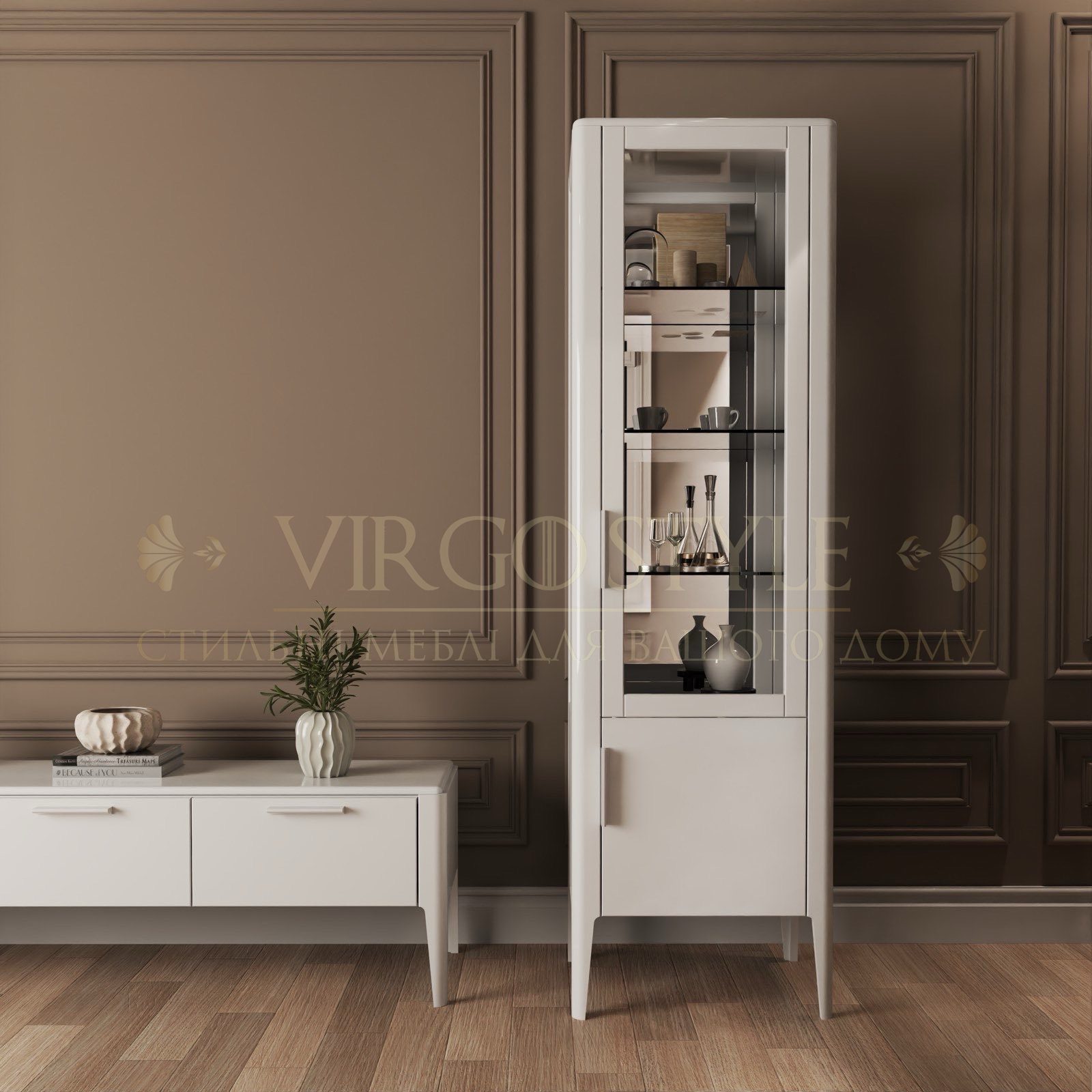 Вітрина Колорадо 1дв (покриття кольором) 1