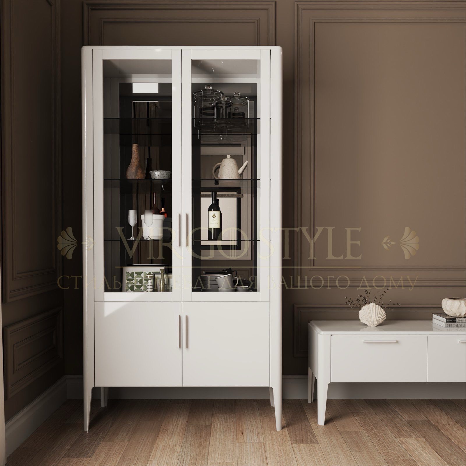 Вітрина Колорадо 2дв (покриття кольором) 1