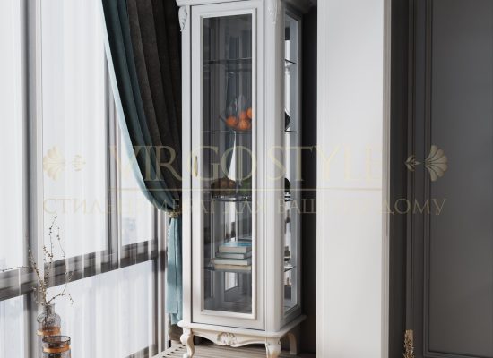 Вітрина Лозана 1дв (скло в підлогу, покриття кольором)