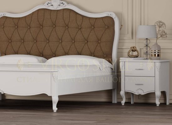 Ліжко Лозана з різбленням (покриття кольором)