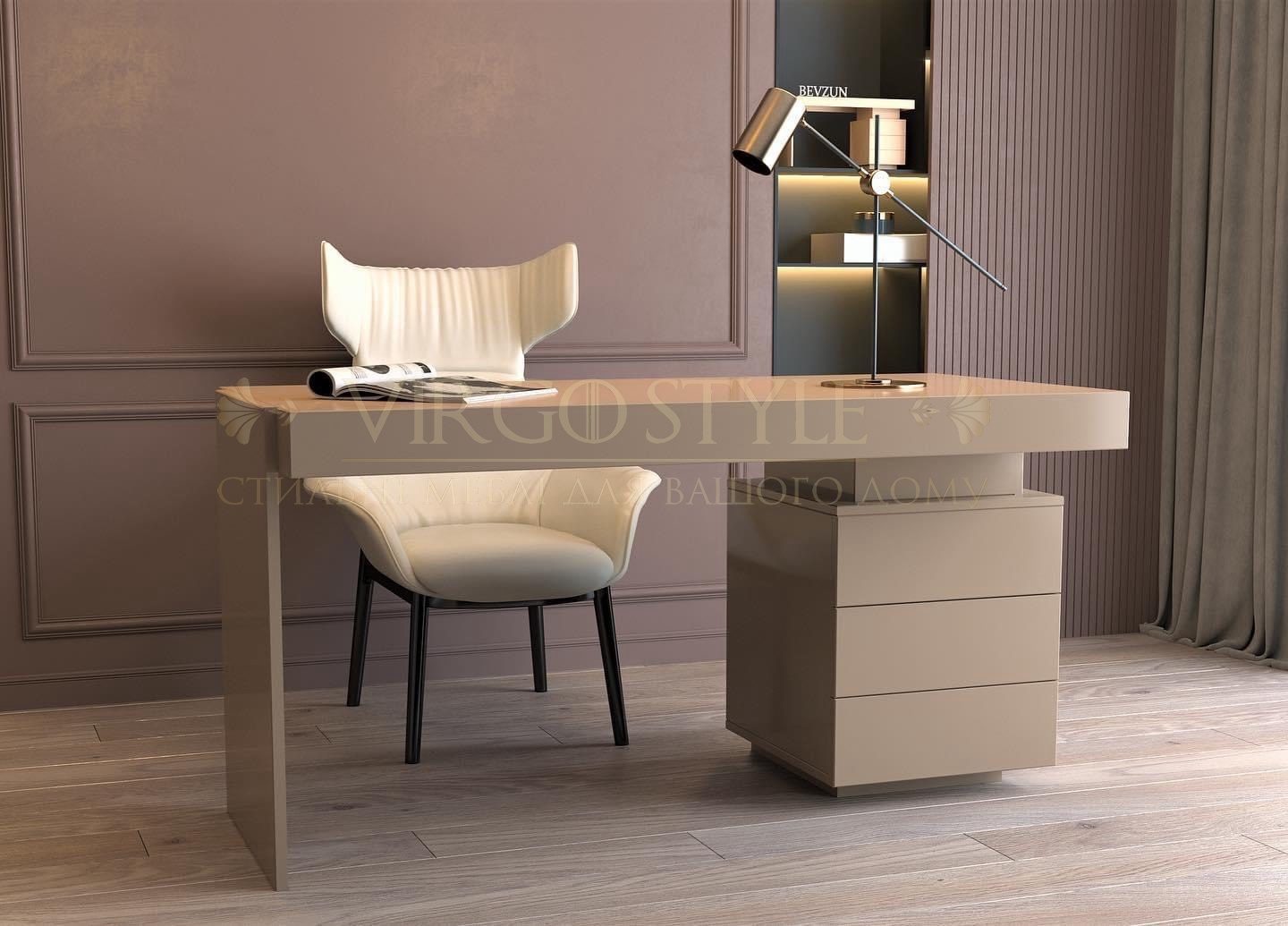 Сучасний письмовий стіл (покриття кольором) 1