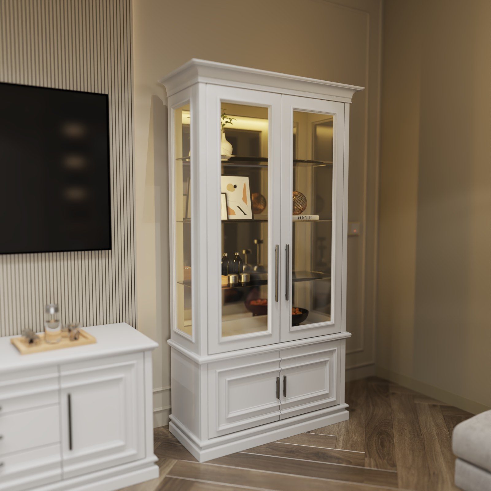 Монро вітрина 2 дв (покриття кольором)