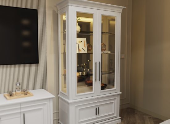 Вітрина Монро дводверна + дверка (покриття кольором)