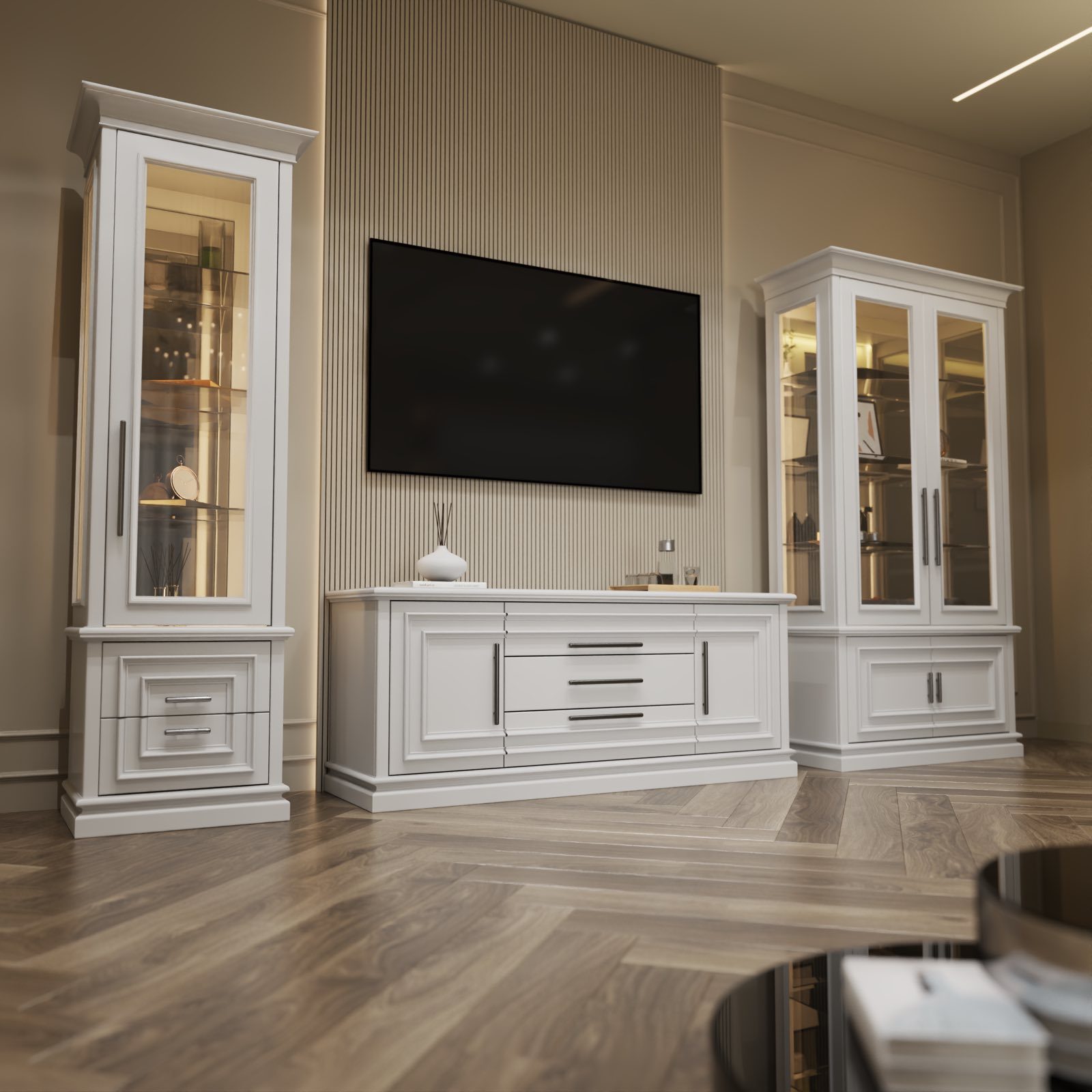 Монро комод 3 шухл (покриття кольором)