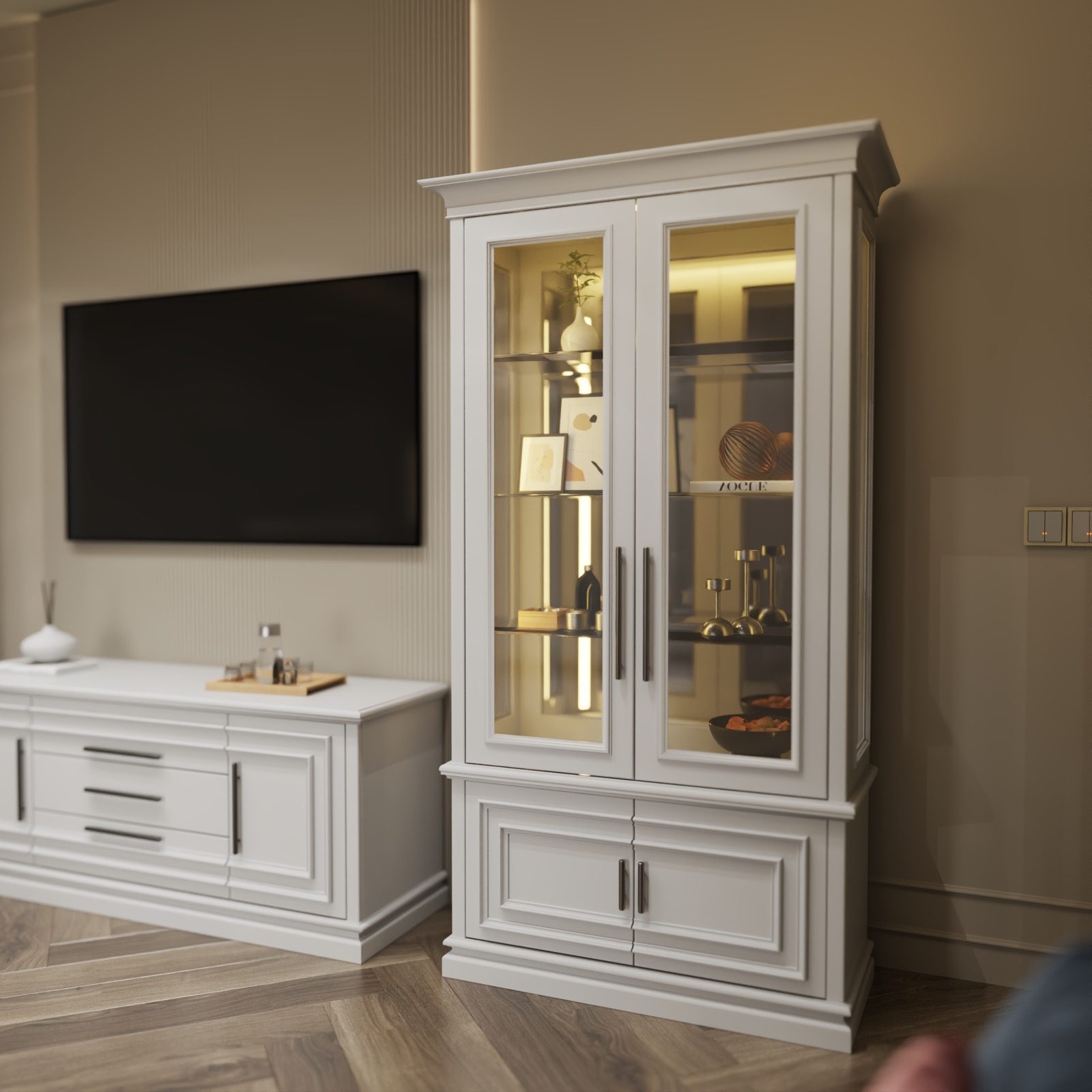 вітрина Монро 2 дв (покриття кольором)