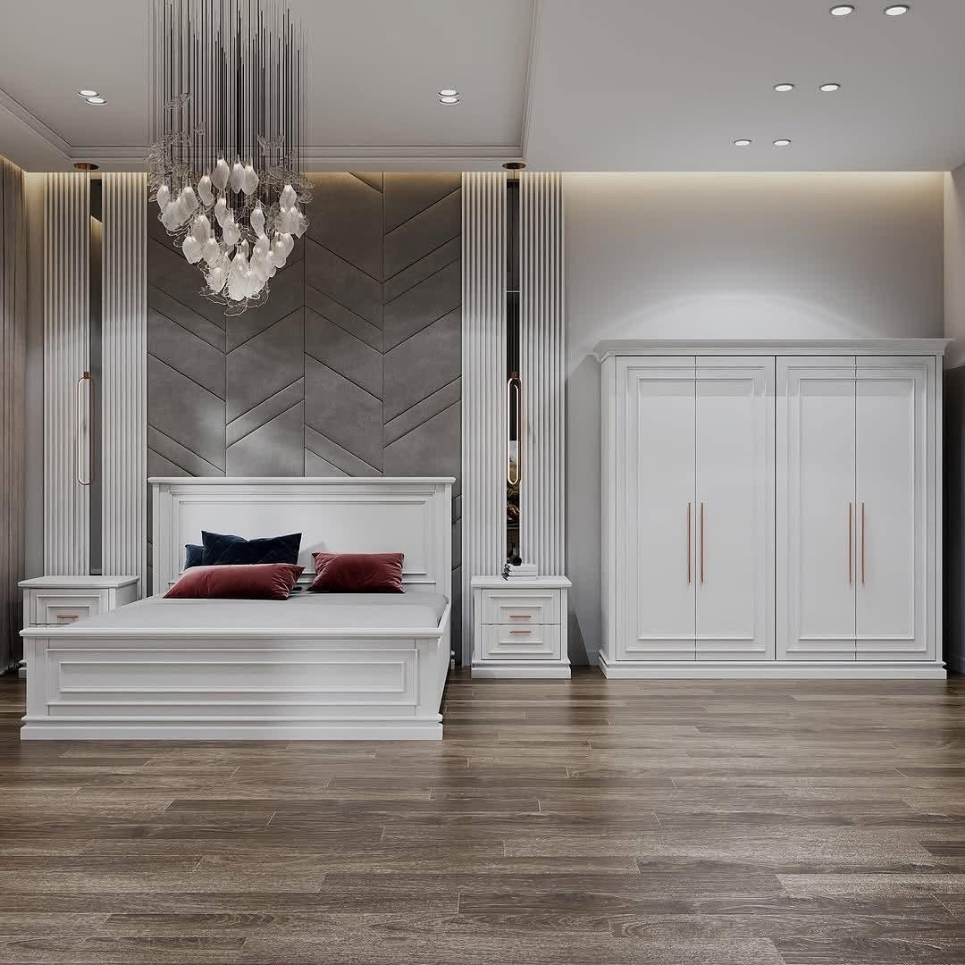 спальня Монро (покриття кольором+шафа Монро 4 дв (покриття кольором)