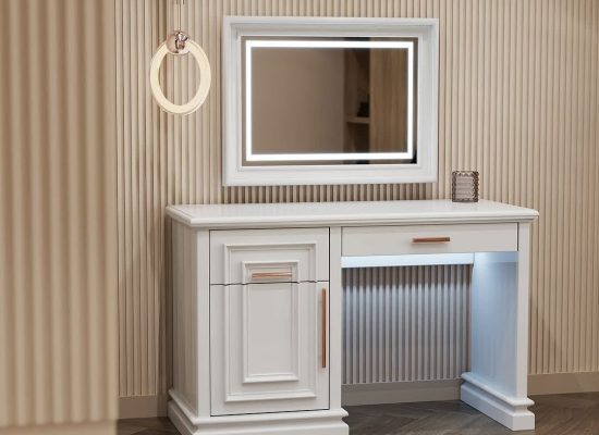 Туалетний столик Монро, з дверкою та шухлядою (покриття кольором)