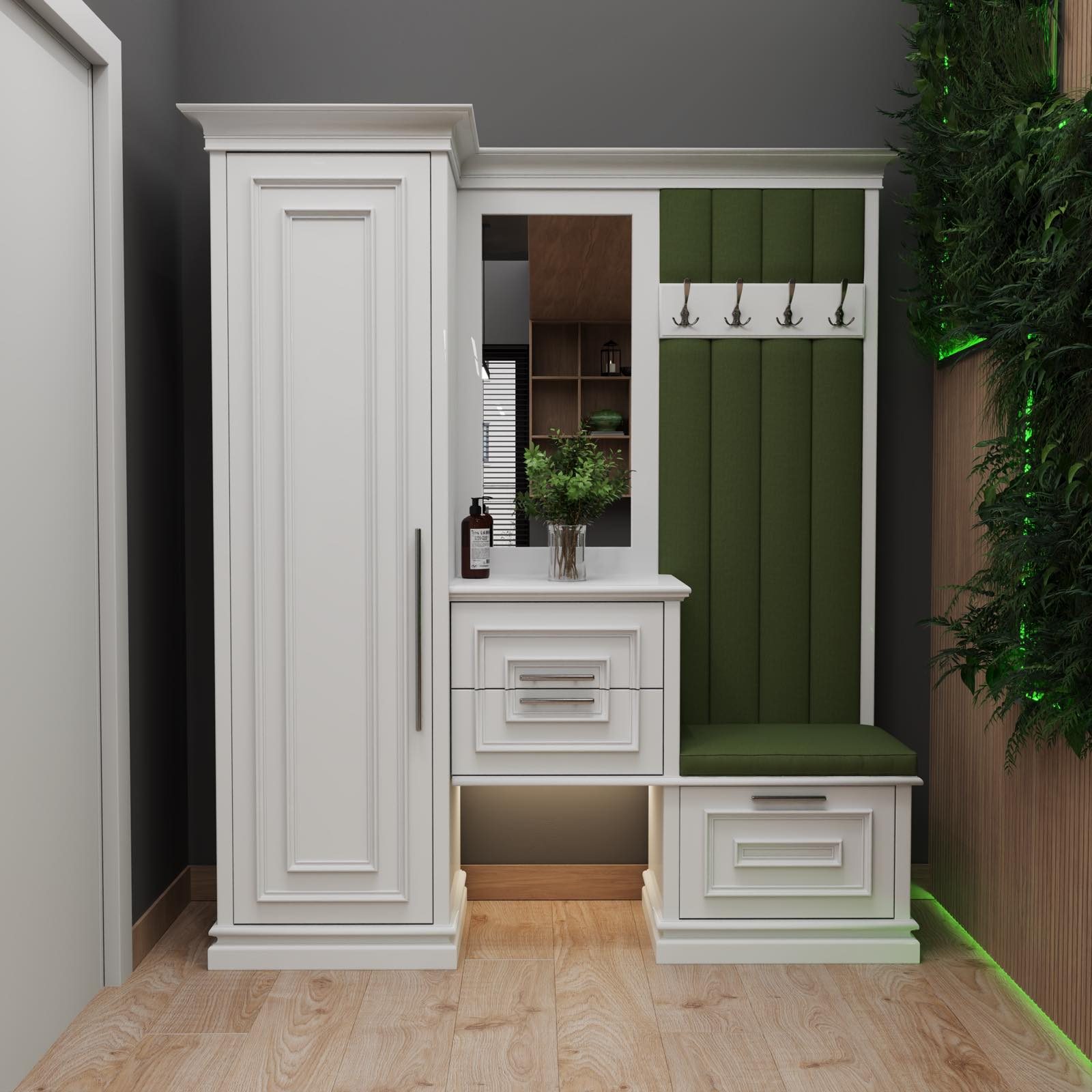 Передпокій монро + шафа+ зерк (покриття кольором)